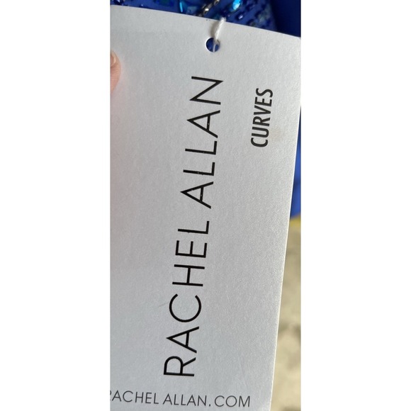 NWT Rachel Allan Curves 7813 Royal Blue Mermaid Prom Dress 24 Sexy Beaded Luxe - Picture 11 of 12